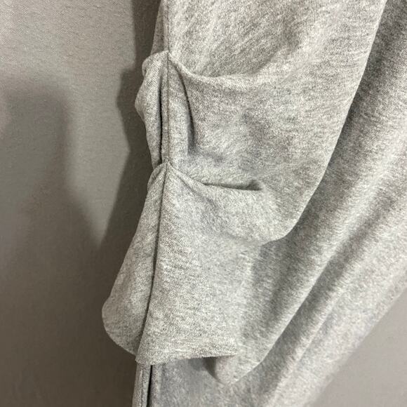 James Perse Ruched 3/4 Sleeves Shirt Dress Gray Women's Size 1 / Small - Picture 4 of 6